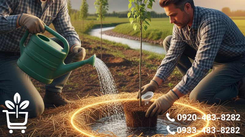 مدیریت حرفه ای آبیاری و تغذیه نهال صنوبر