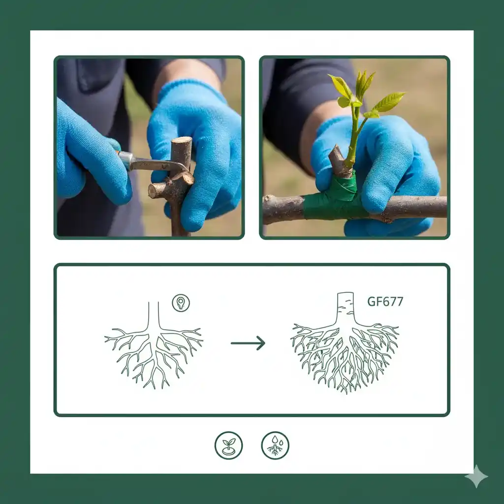 انتخاب پایه و روش پیوند مناسب برای نهال گردو