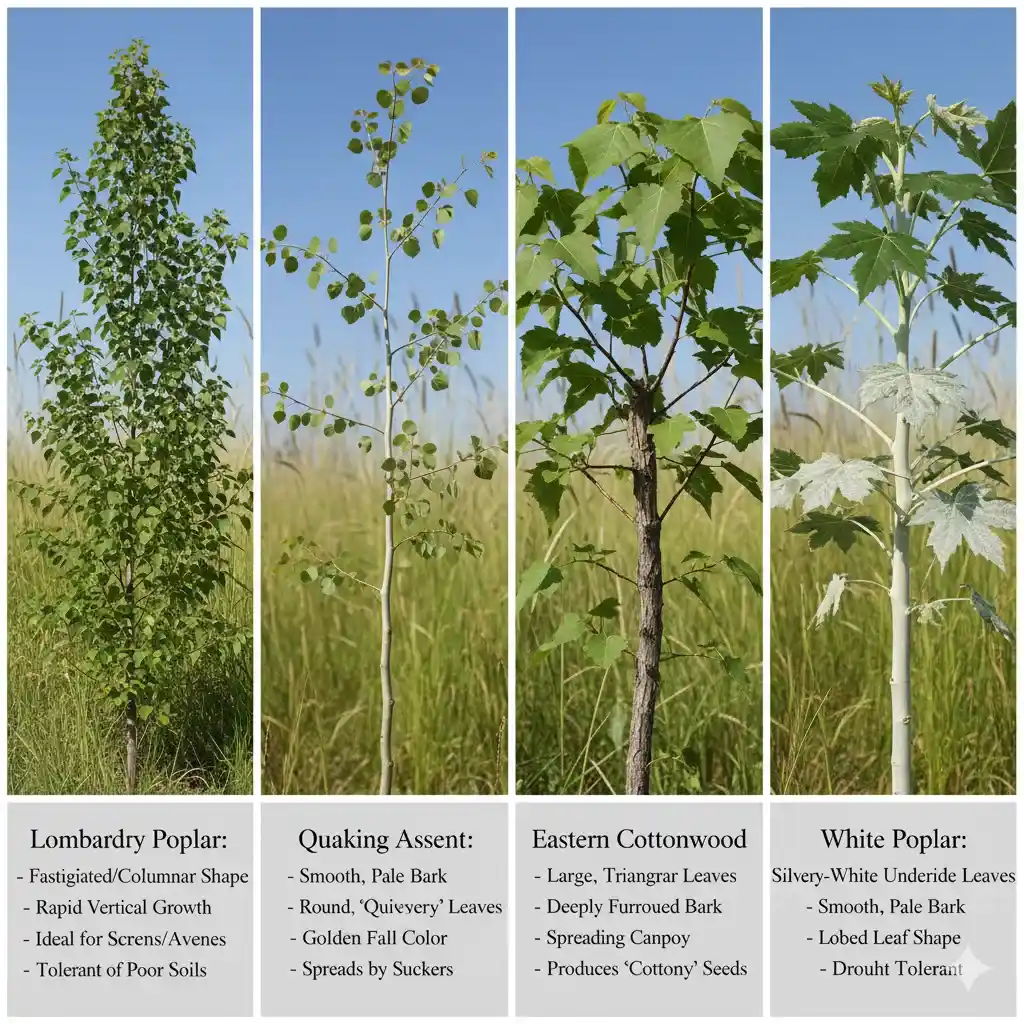 مقایسه انواع نهال‌های صنوبر